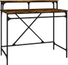 vidaXL Stôl z dymového duba 100x50x90 cm materiál drevo a Náhľad obrázku produktu 1