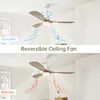 Stropní ventilátor AIORBER, s 52" dřevěnými lopatkami, Náhled obrázku produktu 4