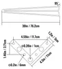 SucceBuy Haarnadel-Tischbeine, 76,2 cm, Schwarz, 4er-Set, Produktbild-Vorschau 7