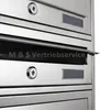 BITUXX Edelstahl Doppel Briefkastenanlage 6fach Silber Produktbild-Vorschau 5