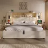 Letto imbottito idraulico Flieks 180x200 cm con comodini Anteprima dell’immagine prodotto 3