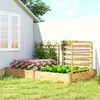 Outsunny Hochbeet mit Rankgitter Holz Blumenkasten mit 3 Produktbild-Vorschau 2