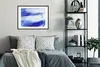 MuchoWow® Gerahmtes Poster Farbe - Design - Blau 80x60 cm - Produktbild-Vorschau 2
