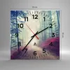 Wanduhr - Quadrat - Glasuhr - Wald Baum Natur - 30x30cm - Produktbild-Vorschau 3
