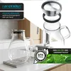 Arendo Glaskaraffe mit Edelstahl Deckel, 2 L, Wasserkaraffe Produktbild-Vorschau 4