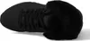 A top-down view of a black sneaker with black fur trim. Produktbild-Vorschau
