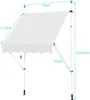 Tenda da sole Klemmmarkise di 150 x 175 cm con manovella, Anteprima dell’immagine prodotto 8