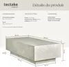 Table basse LASLEY avec pied - Aspect travertin, 120 x 60 x Voir les images du produit 6
