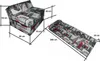A folded chair and a detached mattress with a London theme print. Anteprima dell’immagine prodotto