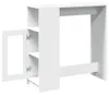 vidaXL Barový stůl s policí bílý 101x40x103,5 cm materiál Náhled obrázku produktu 5
