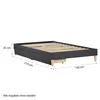 Homestyle4u Polsterbett 140 x 200 Grau mit Matratze 2 Produktbild-Vorschau 4