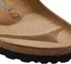 A close-up view of the insole of a Birkenstock sandal. Produktbild-Vorschau