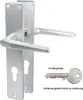 Langschildgarnitur Europa F1 Aluminium Türdrücker Produktbild-Vorschau 2