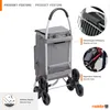 Meister Einkaufstrolley Grau, 54 + 5 L 3x3 Treppensteiger Produktbild-Vorschau 4