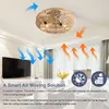A room with a ceiling fan and arrows illustrating air flow. Produktbild-Vorschau