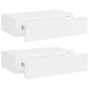 vidaXL Wandregale mit Schubladen 2 Stk. Weiß 40x23,5x10 cm Produktbild-Vorschau 5