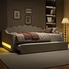 Tapicerowane łóżko dzienne 140 x 200 cm z paskiem LED i Podgląd zdjęcia produktu 5