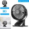 2Pcs USB Tischventilator Mini Clip Fan mit Batterie Tisch Produktbild-Vorschau 2