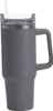 LS-LebenStil XL Edelstahl Trinkbecher Grau 1200ml mit Griff Produktbild-Vorschau 2