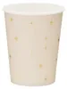 Pappbecher 220ml mit Sternen 6er Set Creme / Gold Produktbild-Vorschau 1