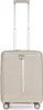 A studio shot of a carry-on suitcase.