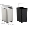 relaxdays 10026543_55 relaxdays Sensor Mülleimer 12,0 l Voir les images du produit 4