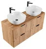 Armoire De Salle De Bain 120 Cm En Chêne Wotan Avec Lavabos Voir les images du produit 3