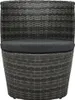 vidaXL 3-dielna súprava Bistro s vankúšmi Poly Rattan Grey Náhľad obrázku produktu 6