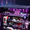 A close-up view of a complex, futuristic-themed 3D puzzle with intricate mechanical components and colorful LED lighting. Voir les images du produit