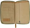 An open passport wallet with multiple card slots and a zippered compartment. Podgląd zdjęcia produktu