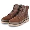 A pair of brown leather boots on a white background. Anteprima dell’immagine prodotto