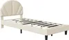Lit d'enfant UnboxG 90 x 190 cm, beige, en velours, avec Voir les images du produit 8