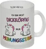 Einhorn Glas Tasse mit Spruch: Ich bin nicht dickköpfig nur Produktbild-Vorschau 1