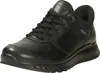 A black leather ECCO sneaker is shown from a side angle against a white background. Podgląd zdjęcia produktu