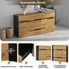 Merax Sideboard mit Holzoptik, Wohnzimmerschrank mit 2 Produktbild-Vorschau 7