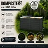 Komposter Vicco Garten Anthrazit 120 x 60 cm, Model 65054 Produktbild-Vorschau 2