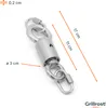 A stainless steel swivel for a swing grill or grill gallows, with dimensions indicated. Anteprima dell’immagine prodotto