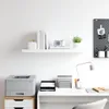 vidaXL Plovoucí police bílá 90x23,5x3,8 cm MDF Náhled obrázku produktu 3