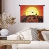 MuchoWow® Wandteppich Wandbehang Dino - Sonne - Natur - Produktbild-Vorschau 2