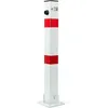 Parkovací sloupek sklopný zamykací kovový 60cm - bílý s Náhled obrázku produktu 1