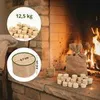 A fireplace hearth with a fire burning, and a pile of firewood logs. Náhled obrázku produktu