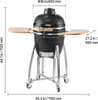 VEVOR Kamado gril, keramický gril, udírňa Ø 450 mm, s Náhľad obrázku produktu 8