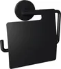 REIKA Toilettenpapierhalter SAKU mit Deckel schwarz matt Produktbild-Vorschau 1