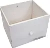 A white wooden drawer with a single knob on a white background. Produktbild-Vorschau