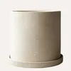 A single, large, cream-colored planter pot with a textured surface, shown on a white background. Produktbild-Vorschau