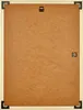 The back of a picture frame with a brown backing board and gold frame edges. Produktbild-Vorschau
