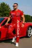 Herren Jogginghose | Monte Carlo 592  Rot/Weiss L Produktbild-Vorschau 7