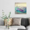 DEQORI Glasbild Echtglas 50x50 cm 'Wasserperle auf Feder' Produktbild-Vorschau 3