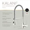 Lenz KALANI² Küchenarmatur Nickel – Profi-Pendelbrause mit Produktbild-Vorschau 2