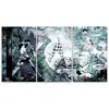 Triptychon auf leinwand graue menschen 150x100 cm Feeby Produktbild-Vorschau 3
